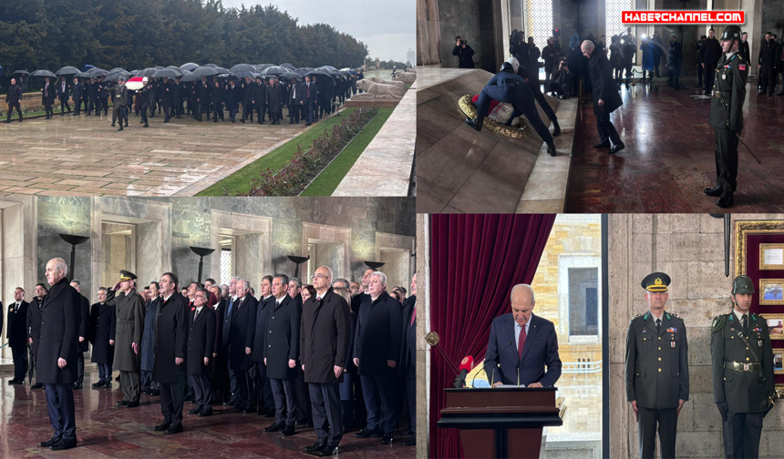 TBMM Başkanı Numan Kurtulmuş ve devlet erkanından Anıtkabir'e ziyaret