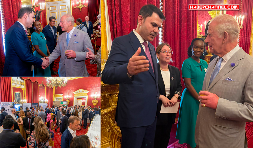 Bakan Murat Kurum, Londra'da Kral 3'üncü Charles'ın ev sahipliğindeki resepsiyona katıldı