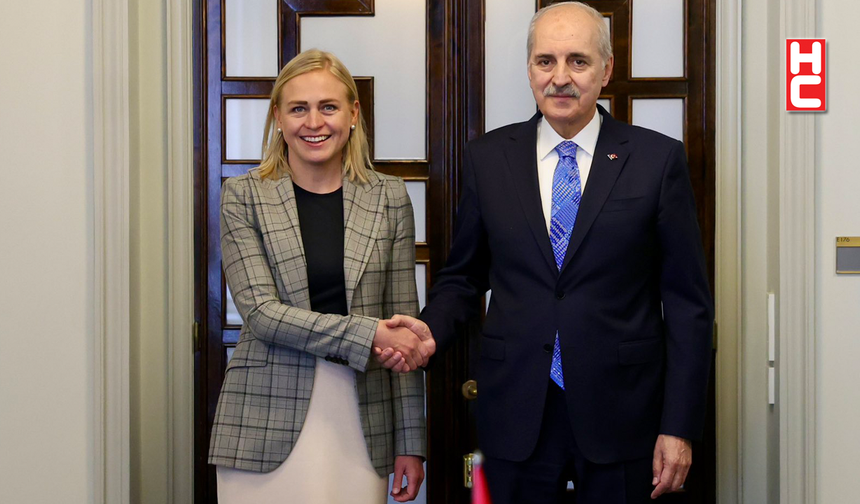 TBMM Başkanı Kurtulmuş, Helsinki'de Finlandiya Dışişleri Bakanı Elina Valtonen’i kabul etti