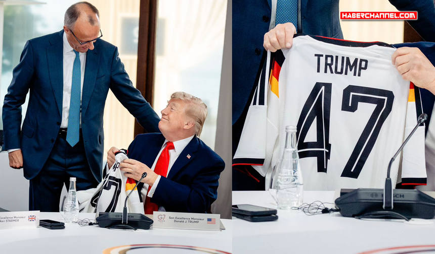 Friedrich Merz'den Trump'a 80'inci yaş günü hediyesi: Alman milli takım forması takdim etti