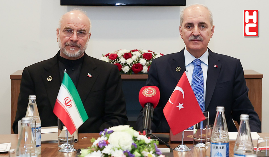 TBMM Başkanı Kurtulmuş, Bakü'de İran Meclis Başkanı Kalibaf ile görüştü