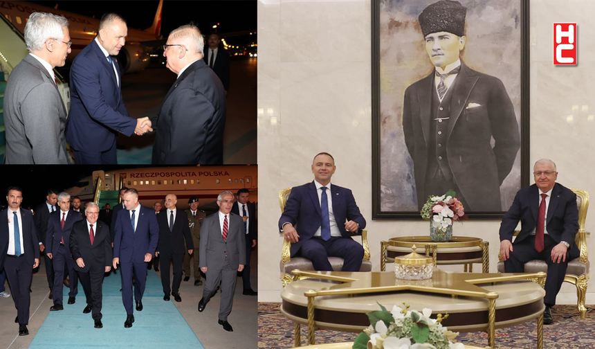 Bakan Güler, Polonya Cumhurbaşkanı Nawrocki'yi Esenboğa Havalimanı'nda karşıladı