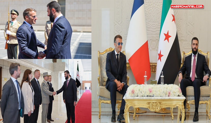 Suriye Cumhurbaşkanı Şara, Fransa Cumhurbaşkanı Macron ile görüştü