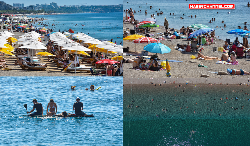 Antalya'da 'sıcak hava' bunalttı