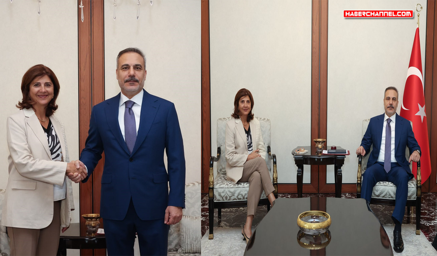 Bakan Hakan Fidan, BM Genel Sekreterinin Kıbrıs Şahsi Temsilcisi María Cuellar kabul etti