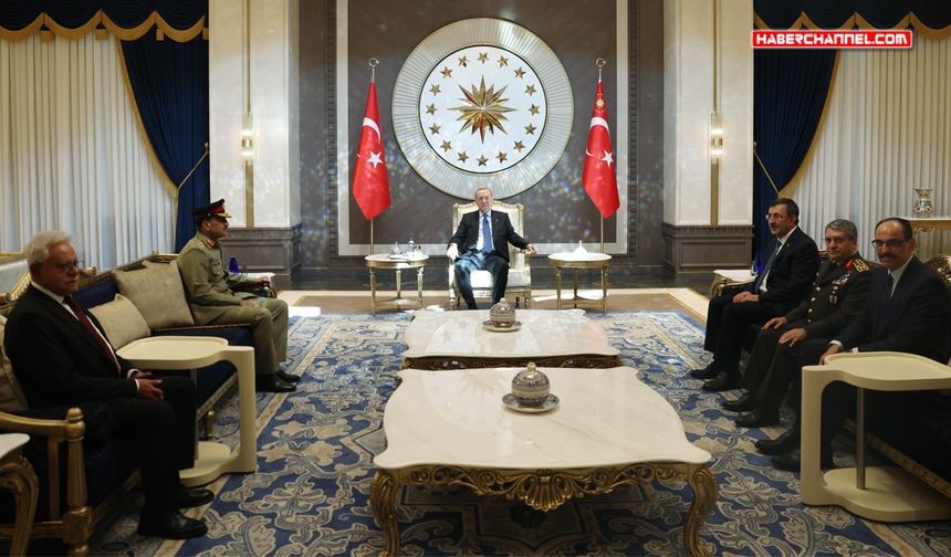 Cumhurbaşkanı Erdoğan, Pakistan Savunma Kuvvetleri Komutanı Munir'i kabul etti