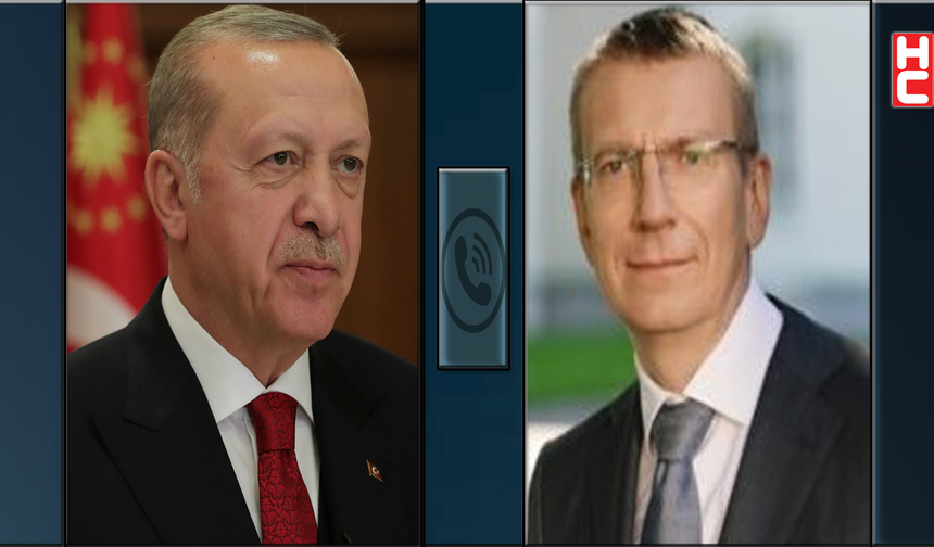 Cumhurbaşkanı Erdoğan, Letonya Cumhurbaşkanı Edgars Rinkevics ile görüştü