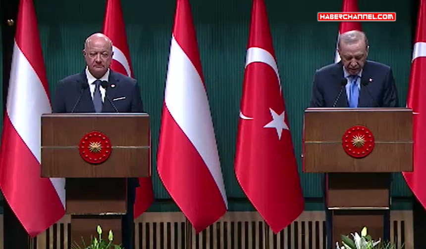 Cumhurbaşkanı Erdoğan, Avusturya Şansölyesi Christian Stocker ile ortak basın toplantısı düzenledi