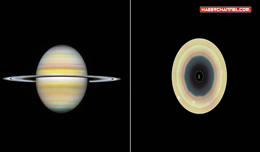 Hubble Uzay Teleskobu, Satürn'ün güney kutbunda 10 kenarlı bulut dalgası tespit etti