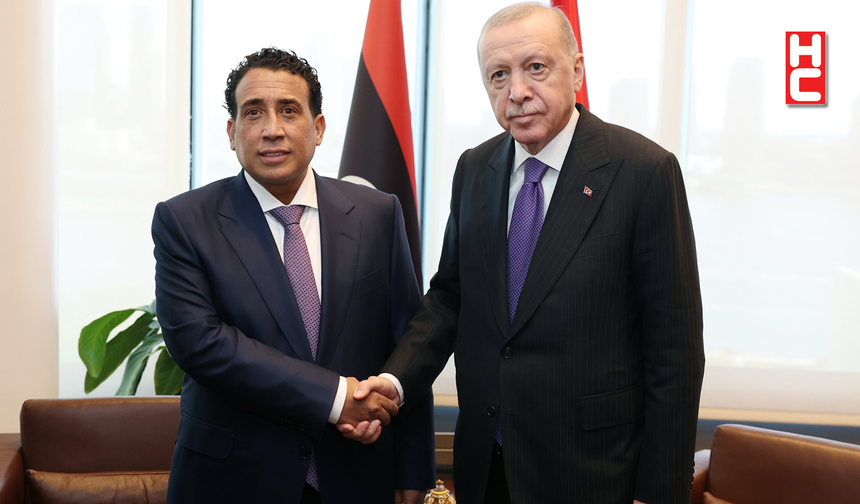 Cumhurbaşkanı Erdoğan, Libya Başkanlık Konseyi Başkanı Menfi’yi kabul etti