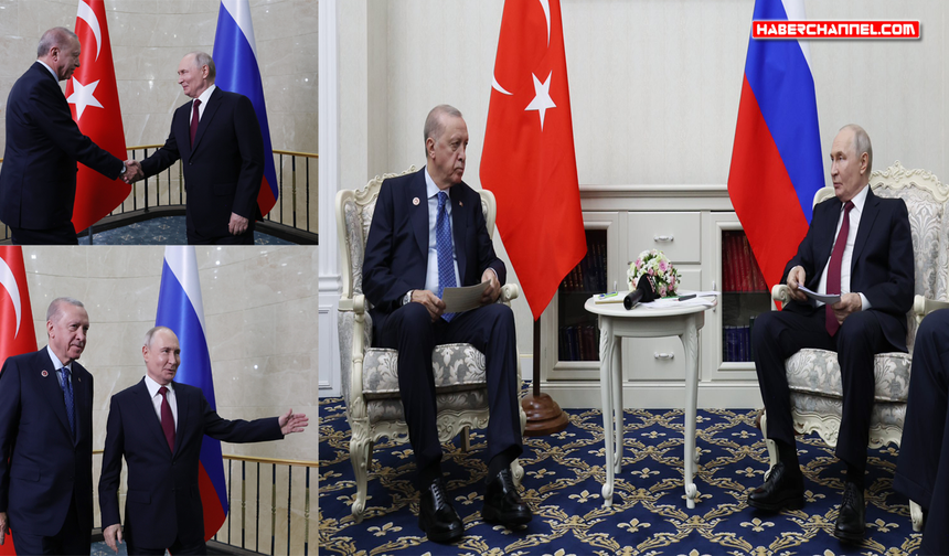 Cumhurbaşkanı Erdoğan, Bişkek'te Rusya Devlet Başkanı Putin ile görüştü