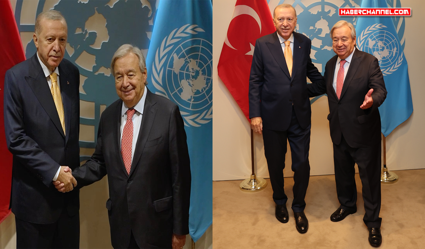 Cumhurbaşkanı Erdoğan, New York'ta BM Genel Sekreteri Guterres ile görüştü