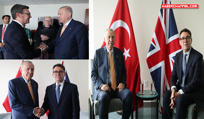 Cumhurbaşkanı Erdoğan, New York'ta İngiltere Başbakanı Andy Burnham ile görüştü