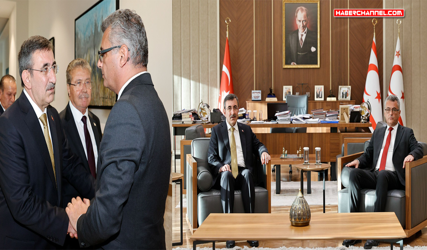 Cumhurbaşkanı Yardımcısı Yılmaz, KKTC Cumhurbaşkanı Erhürman ile bir araya geldi