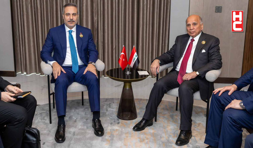 Bakan Hakan Fidan, Iraklı mevkidaşı Fuad Hüseyin ile bir araya geldi