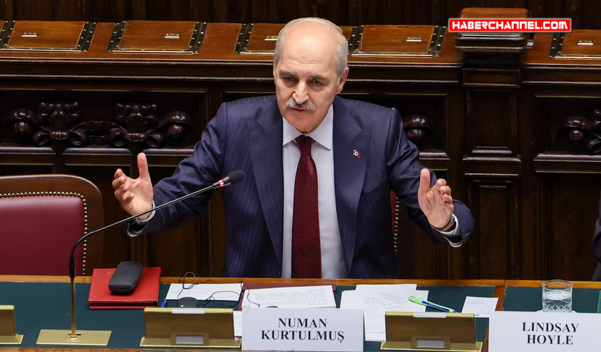 Numan Kurtulmuş, Avrupa Parlamento Başkanları Konferansı’nda Rum temsilcinin iddialarına tepki gösterdi