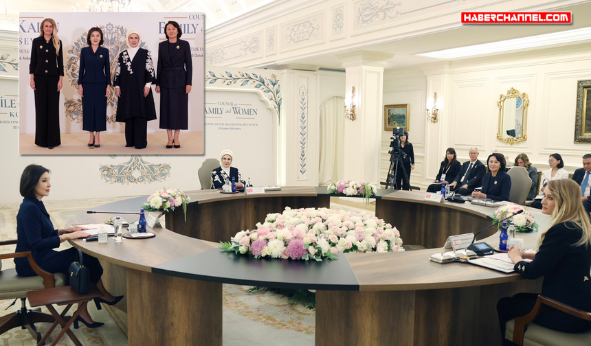 Emine Erdoğan, lider eşleriyle bir araya geldi