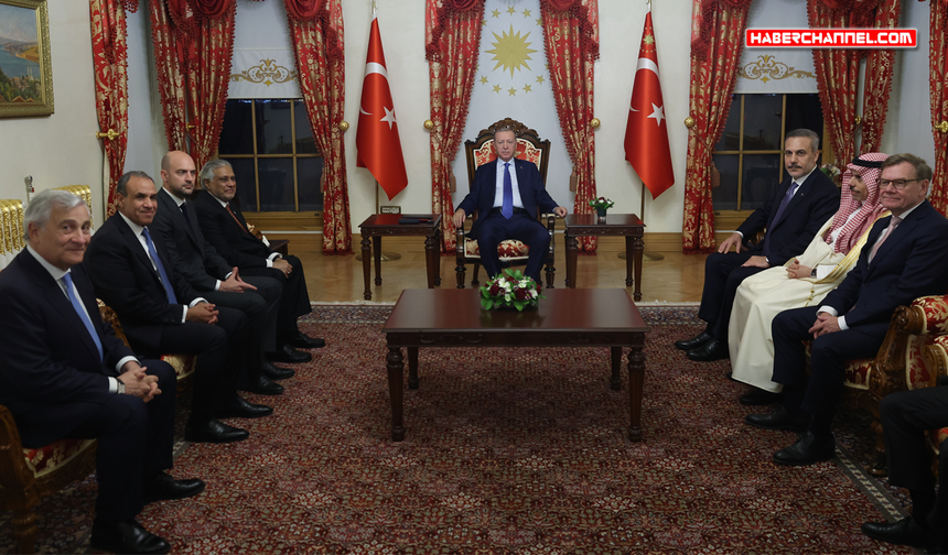 Cumhurbaşkanı Erdoğan, R4 ve R4+E3 Dışişleri Bakanları Toplantıları için Türkiye'ye gelen dışişleri bakanlarını kabul etti