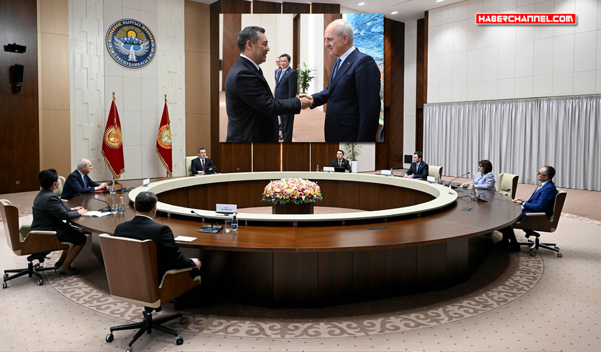 TBMM Başkanı Kurtulmuş, Kırgızistan Cumhurbaşkanı Caparov tarafından kabul edildi