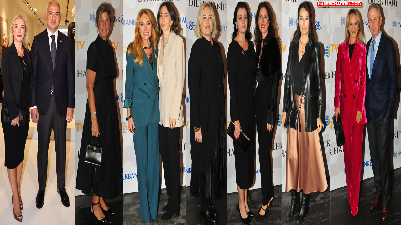 Ünlü simalar Dilek Hanif'in "Halkın Sanatı" sergisinde buluştu