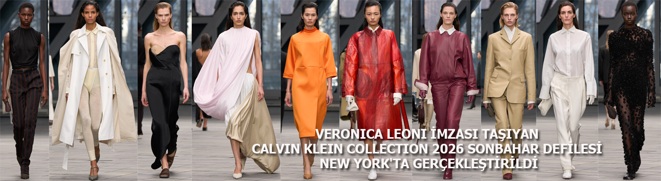 Veronica Leoni’nin Calvin Klein Collection 2026 Sonbahar defilesi New York’ta gerçekleşti