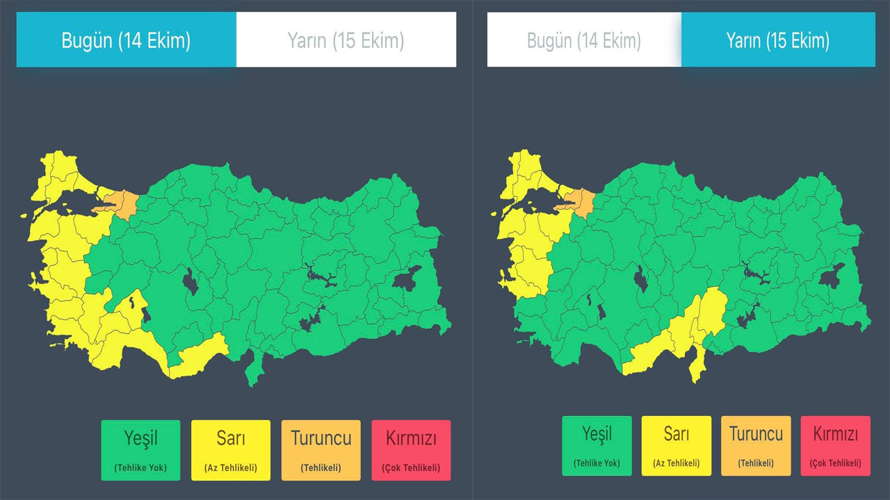İçişleri Bakanlığı'ndan 'sağanak' ve 'fırtına' uyarısı